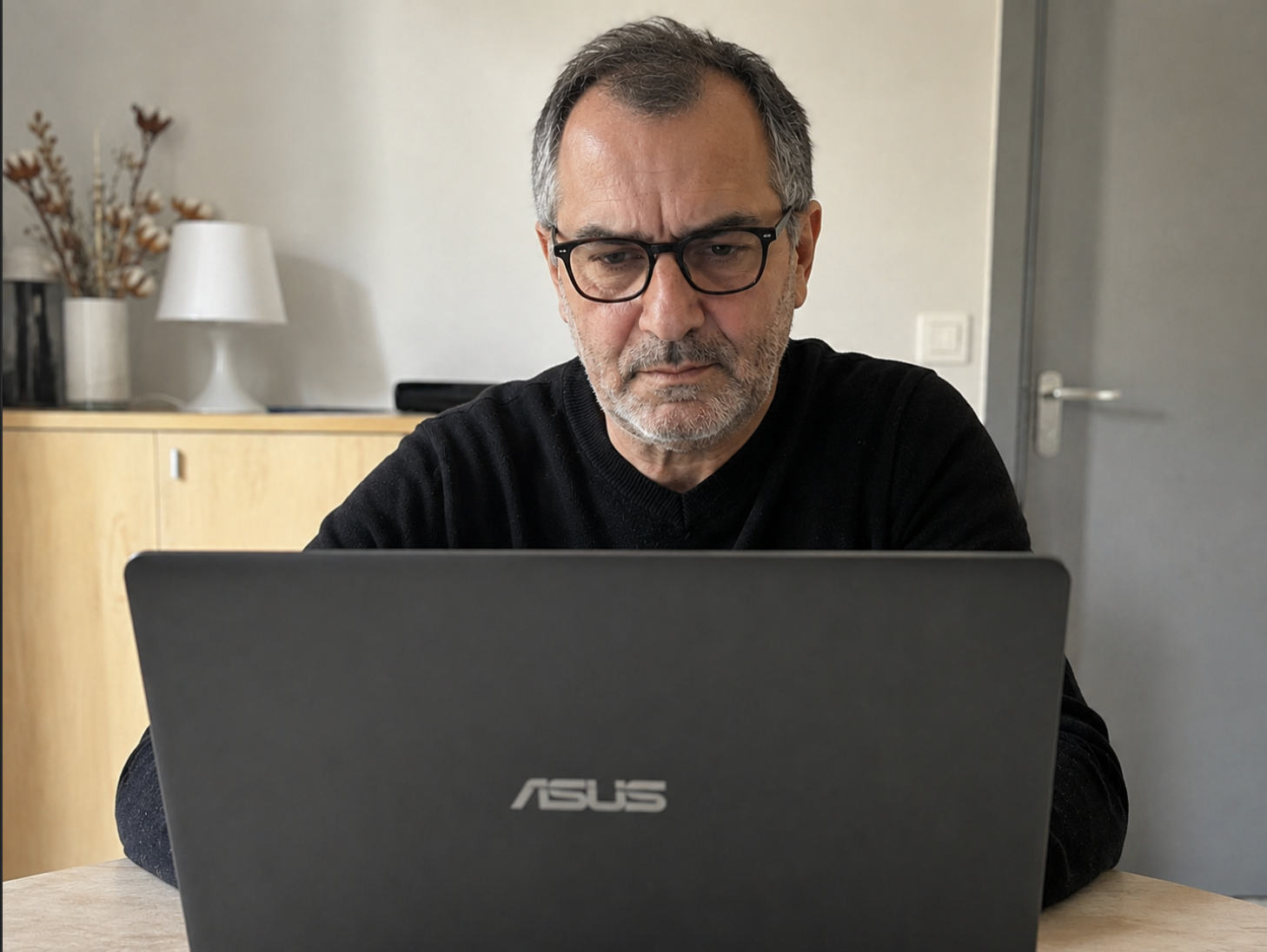 homme se connectant à Alice Zimbra mail