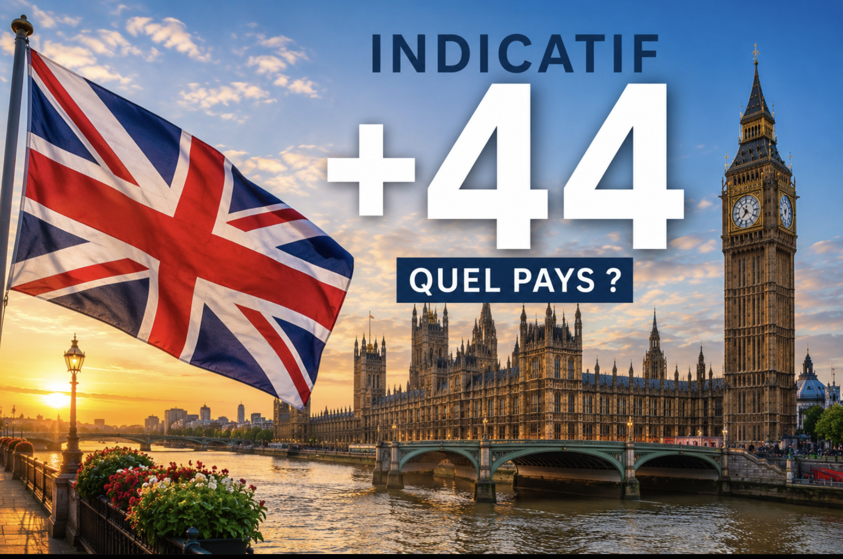 Indicatif +44 : quel pays