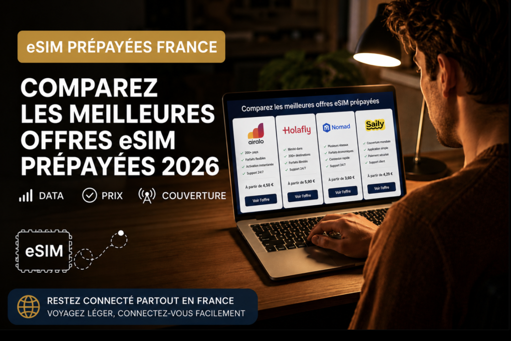 Comparer les offres eSIM prépayée France